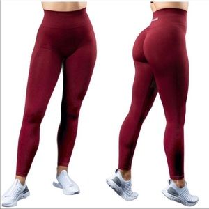 Alphalete Bordeaux Red Amplify Leggings